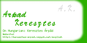 arpad keresztes business card